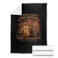 Blessings 250 Years America Throw Blanket Christian Patriotic One Nation Under God Founding Fathers