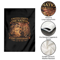 Blessings 250 Years America Garden Flag Christian Patriotic One Nation Under God Founding Fathers