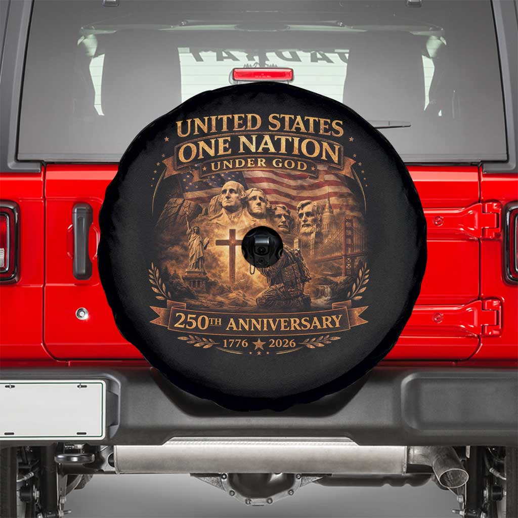 Blessings 250 Years America Spare Tire Cover Christian Patriotic One Nation Under God Founding Fathers