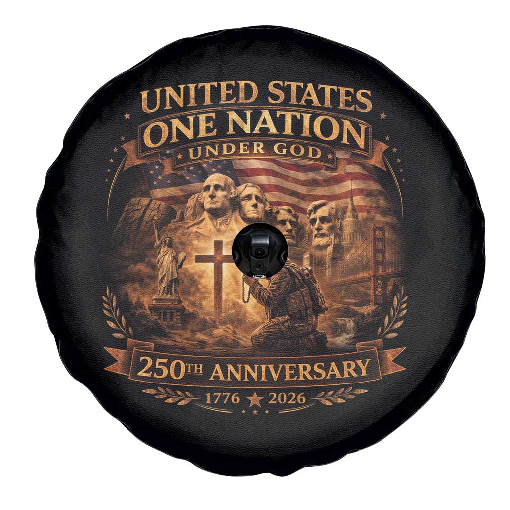 Blessings 250 Years America Spare Tire Cover Christian Patriotic One Nation Under God Founding Fathers