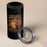 Blessings 250 Years America 4 in 1 Can Cooler Tumbler Christian Patriotic One Nation Under God Founding Fathers