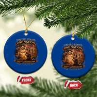 Blessings 250 Years America Ceramic Ornament Christian Patriotic One Nation Under God Founding Fathers