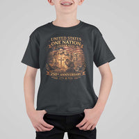 Blessings 250 Years America T Shirt For Kid Christian Patriotic One Nation Under God Founding Fathers