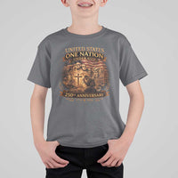Blessings 250 Years America T Shirt For Kid Christian Patriotic One Nation Under God Founding Fathers