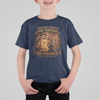 Blessings 250 Years America T Shirt For Kid Christian Patriotic One Nation Under God Founding Fathers