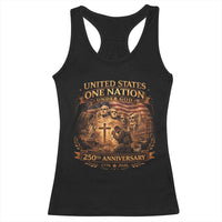 Blessings 250 Years America Racerback Tank Top Christian Patriotic One Nation Under God Founding Fathers
