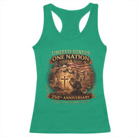 Blessings 250 Years America Racerback Tank Top Christian Patriotic One Nation Under God Founding Fathers