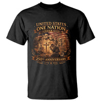 Blessings 250 Years America T Shirt Christian Patriotic One Nation Under God Founding Fathers