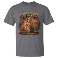 Blessings 250 Years America T Shirt Christian Patriotic One Nation Under God Founding Fathers