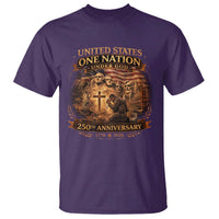 Blessings 250 Years America T Shirt Christian Patriotic One Nation Under God Founding Fathers