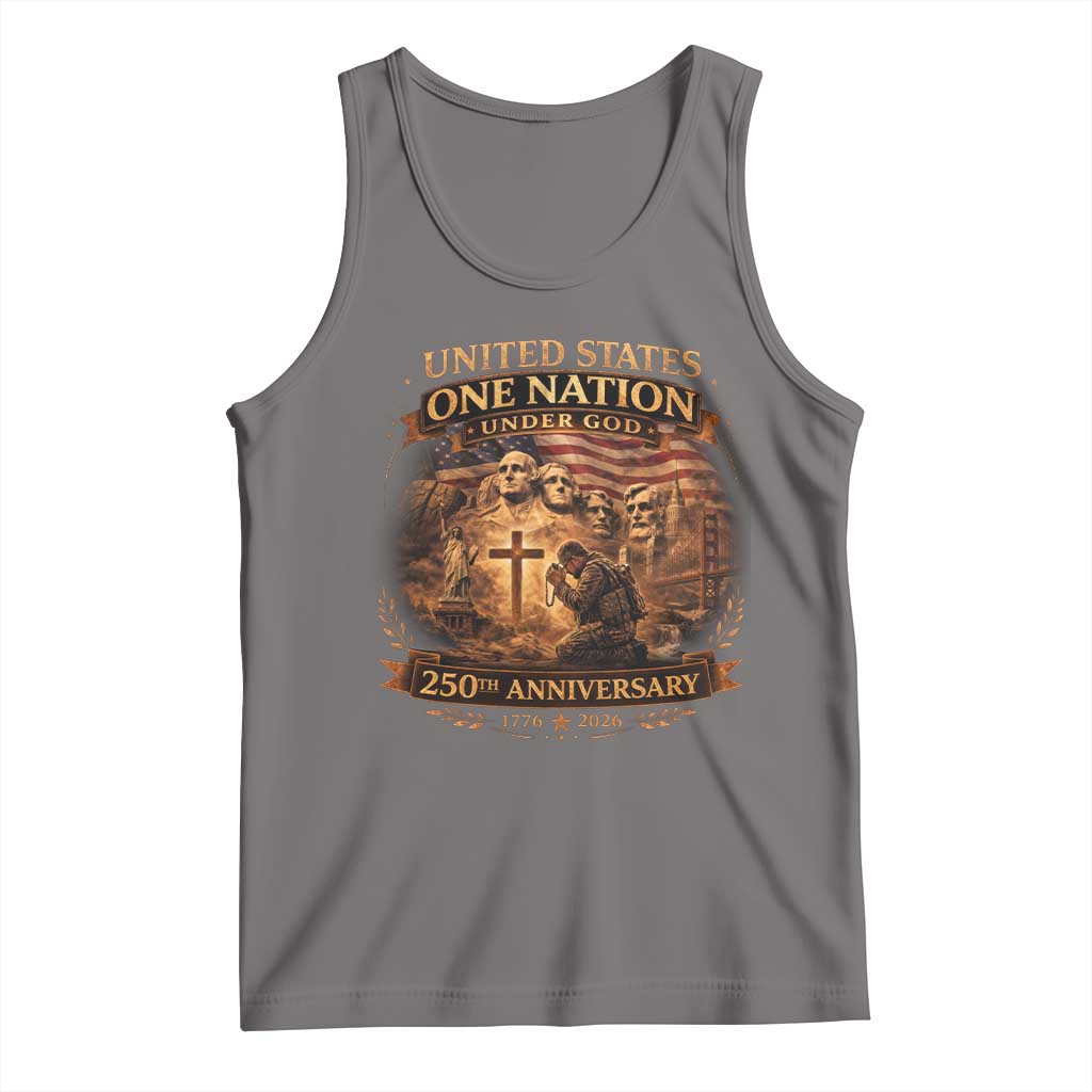 Blessings 250 Years America Tank Top Christian Patriotic One Nation Under God Founding Fathers
