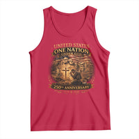 Blessings 250 Years America Tank Top Christian Patriotic One Nation Under God Founding Fathers