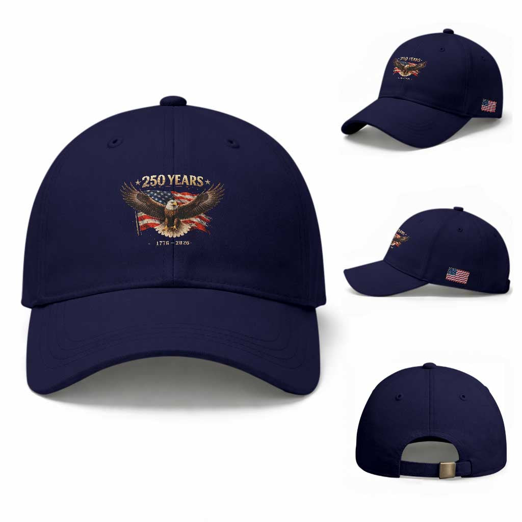 250 Years USA Baseball Cap Patriotic Eagle America Flag 250th Anniversary 1776 2026