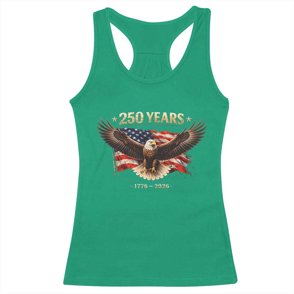 250 Years USA Racerback Tank Top Patriotic Eagle America Flag 250th Anniversary 1776 2026