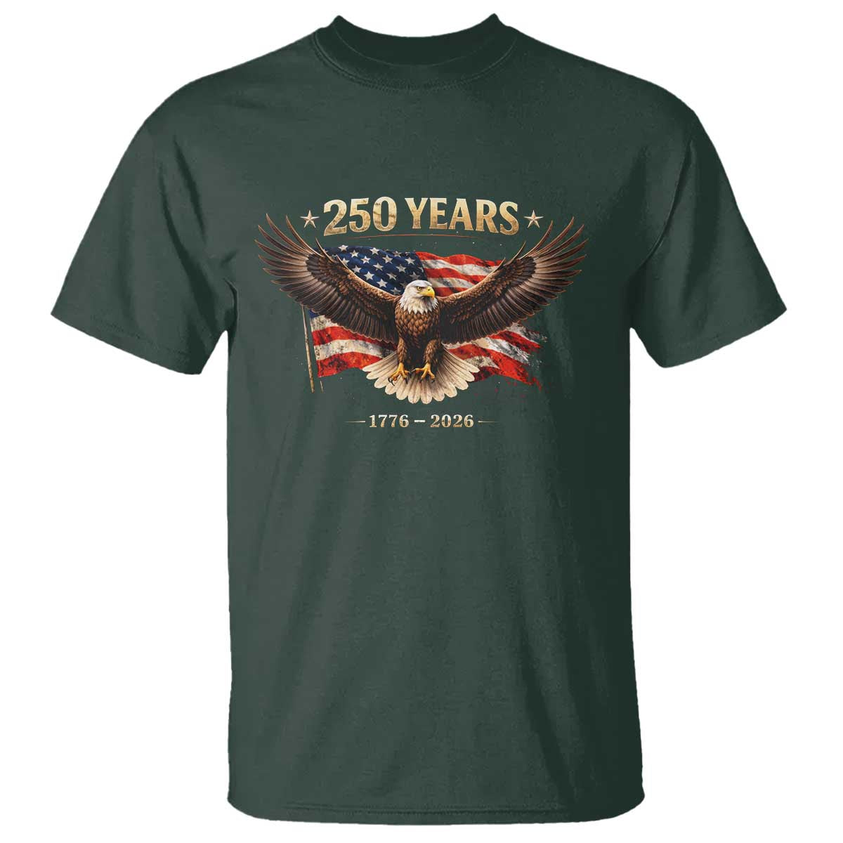 250 Years USA T Shirt Patriotic Eagle America Flag 250th Anniversary 1776 2026