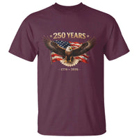 250 Years USA T Shirt Patriotic Eagle America Flag 250th Anniversary 1776 2026