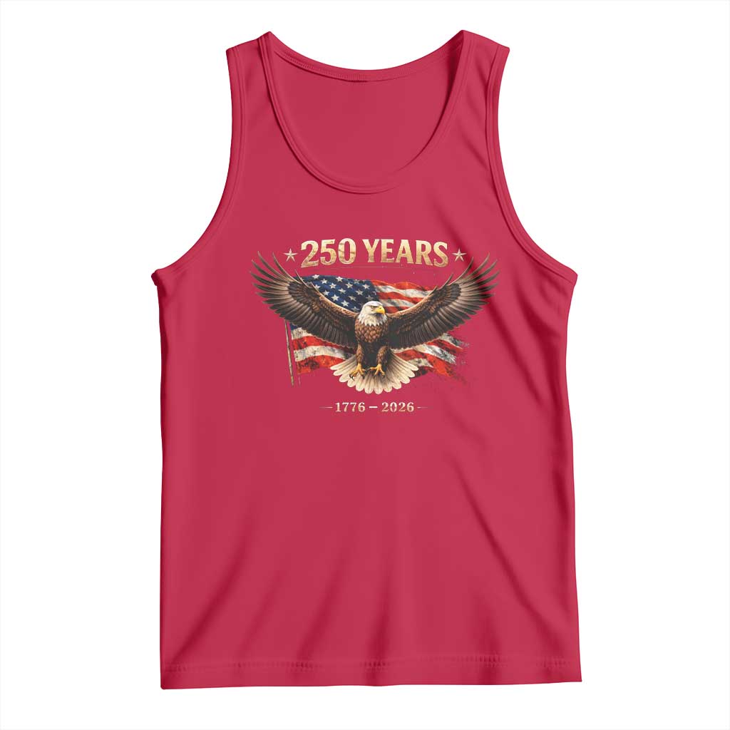 250 Years USA Tank Top Patriotic Eagle America Flag 250th Anniversary 1776 2026