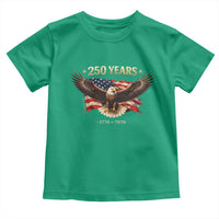 250 Years USA Toddler T Shirt Patriotic Eagle America Flag 250th Anniversary 1776 2026
