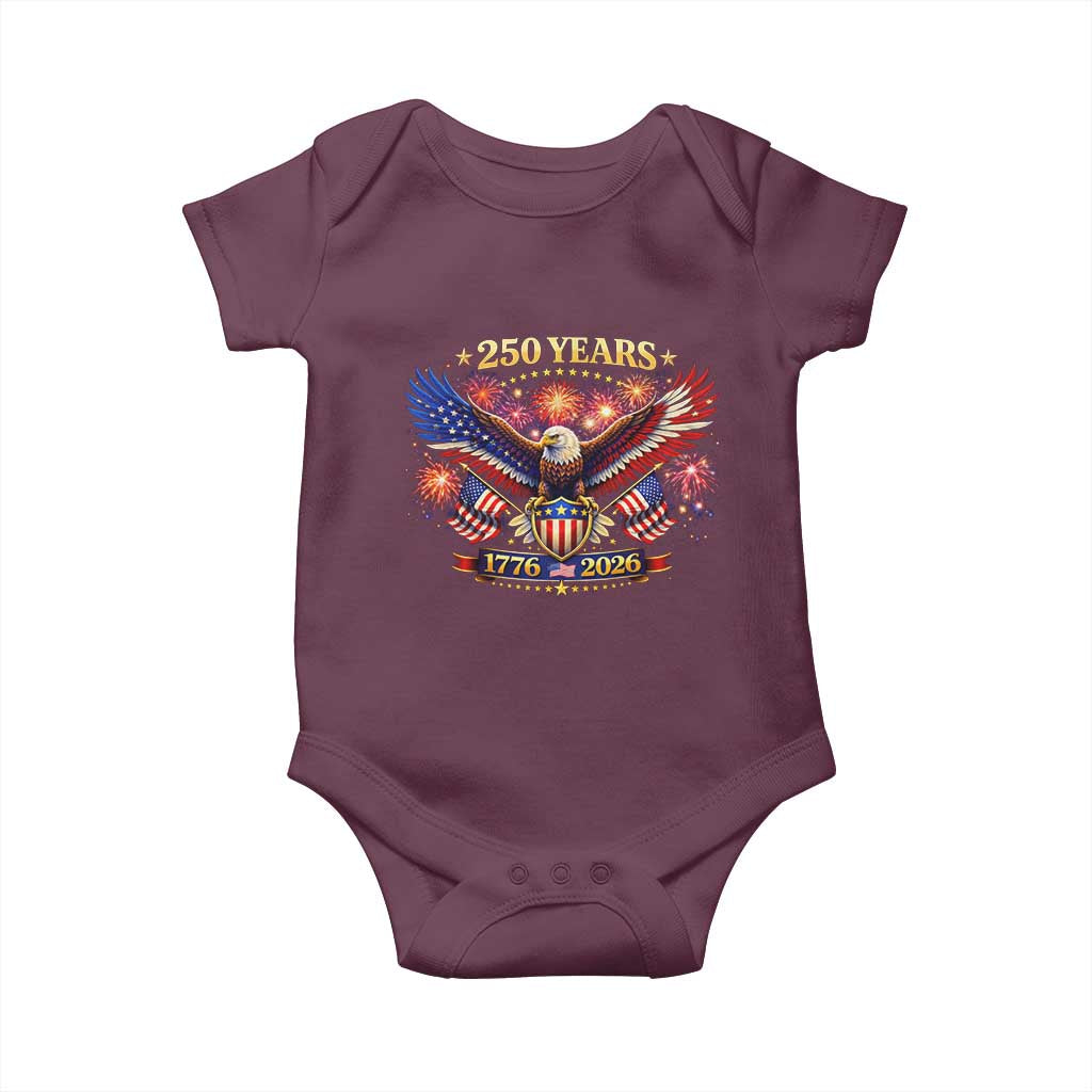 USA 250th Anniversary Eagle Baby Onesie 4th July Independence Day Patriotic USA Flag