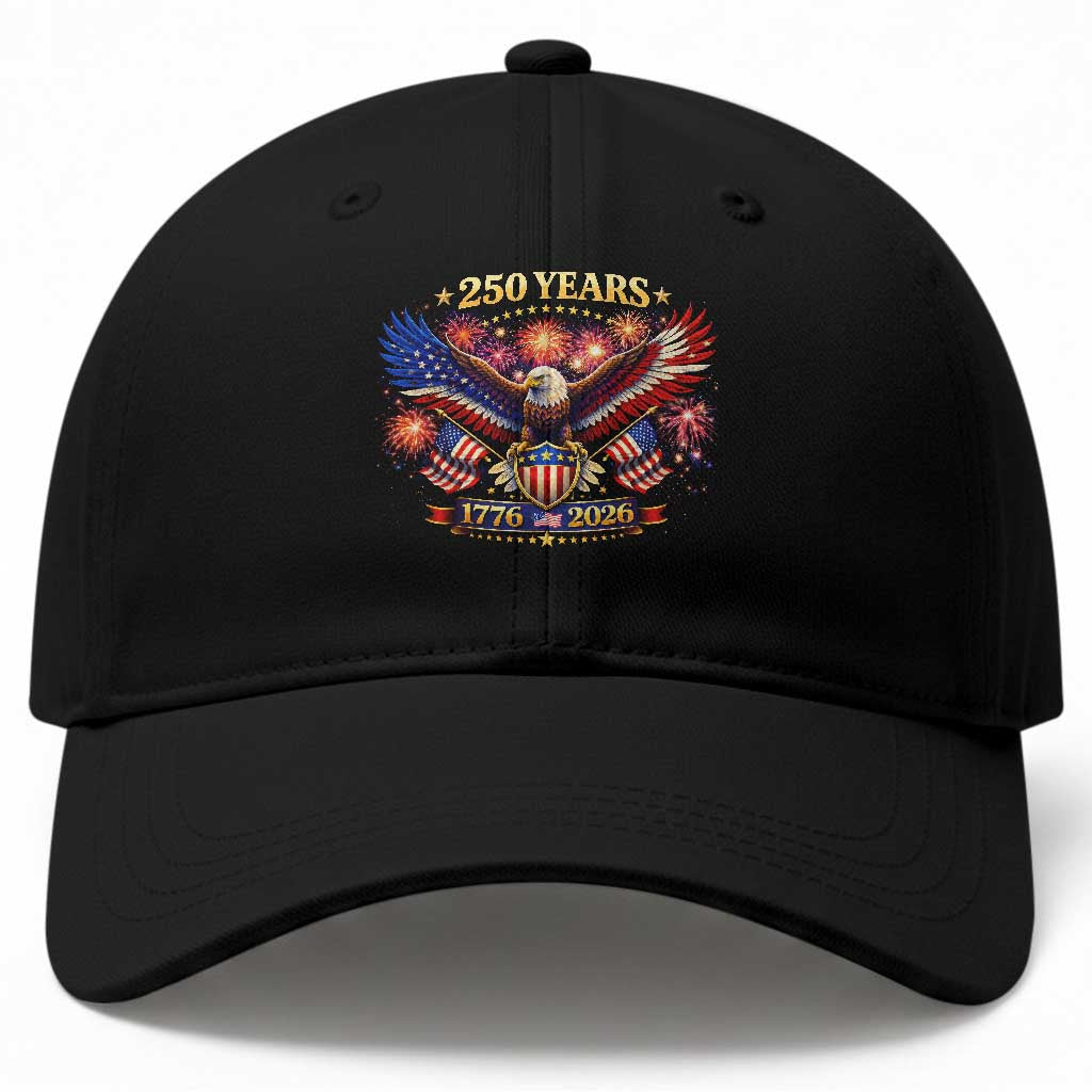 USA 250th Anniversary Eagle Baseball Cap 4th July Independence Day Patriotic USA Flag
