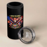 USA 250th Anniversary Eagle 4 in 1 Can Cooler Tumbler 4th July Independence Day Patriotic USA Flag