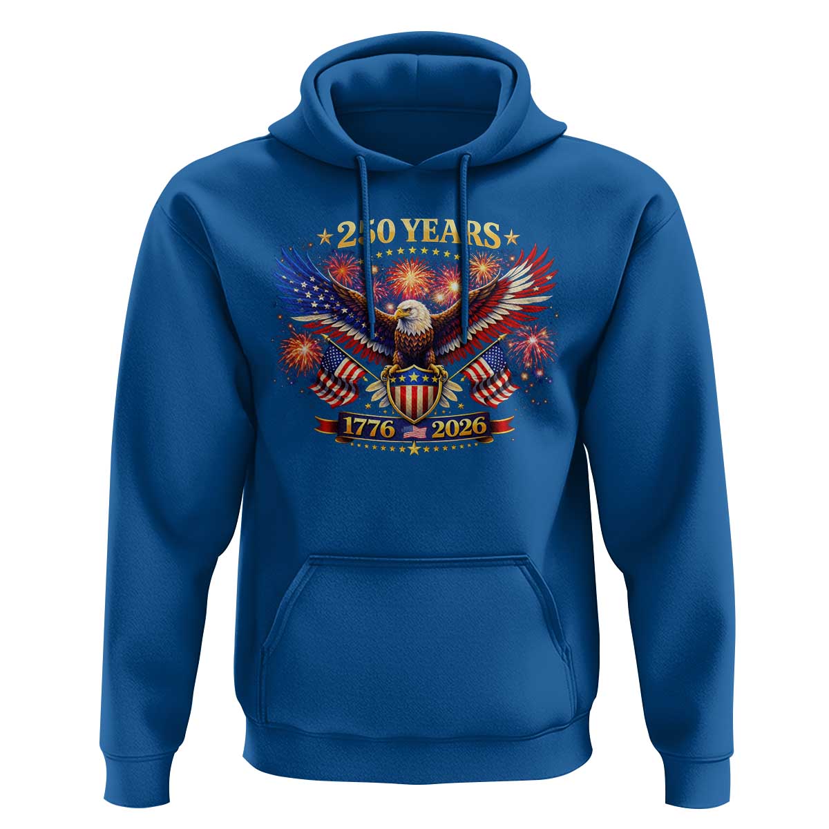 USA 250th Anniversary Eagle Hoodie 4th July Independence Day Patriotic USA Flag