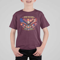 USA 250th Anniversary Eagle T Shirt For Kid 4th July Independence Day Patriotic USA Flag