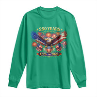 USA 250th Anniversary Eagle Long Sleeve Shirt 4th July Independence Day Patriotic USA Flag