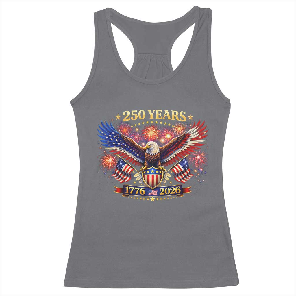 USA 250th Anniversary Eagle Racerback Tank Top 4th July Independence Day Patriotic USA Flag