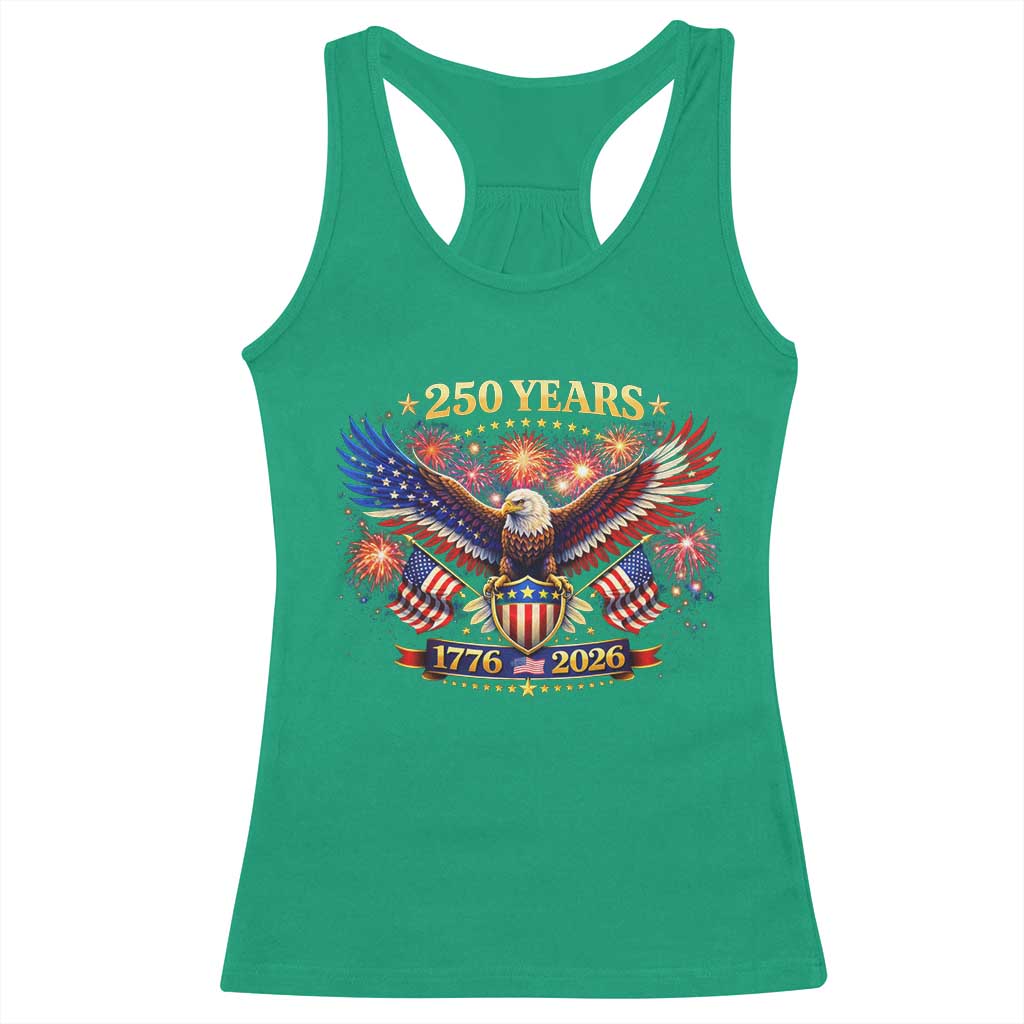 USA 250th Anniversary Eagle Racerback Tank Top 4th July Independence Day Patriotic USA Flag
