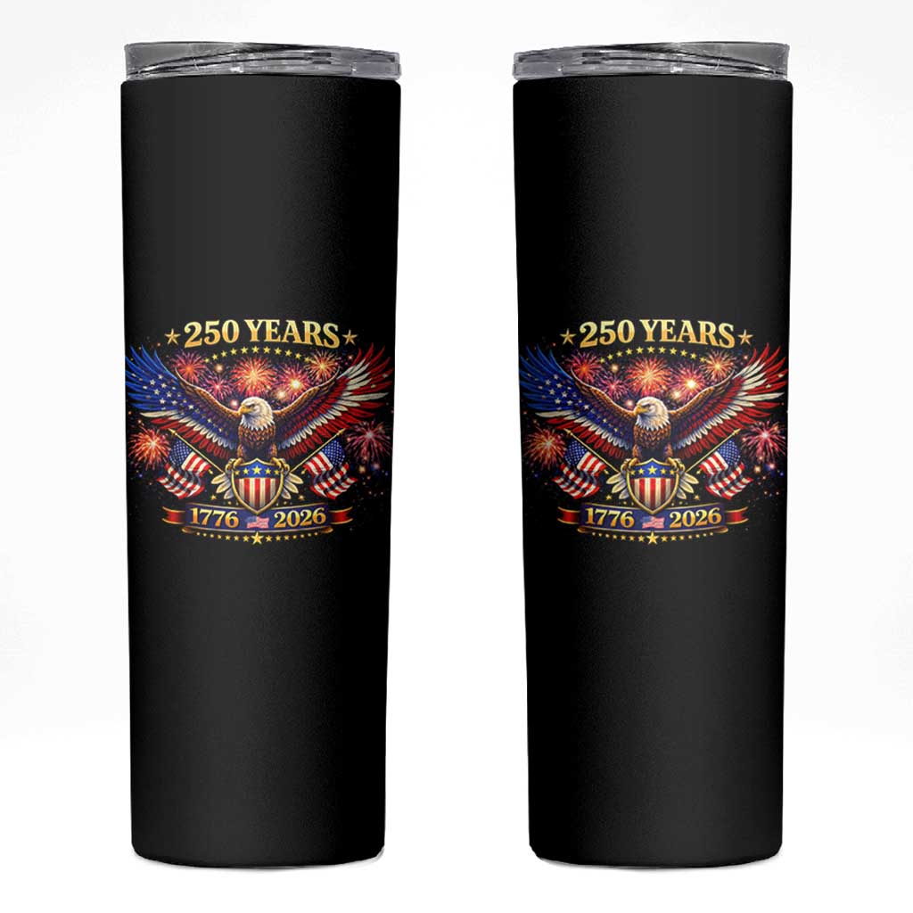 USA 250th Anniversary Eagle Skinny Tumbler 4th July Independence Day Patriotic USA Flag