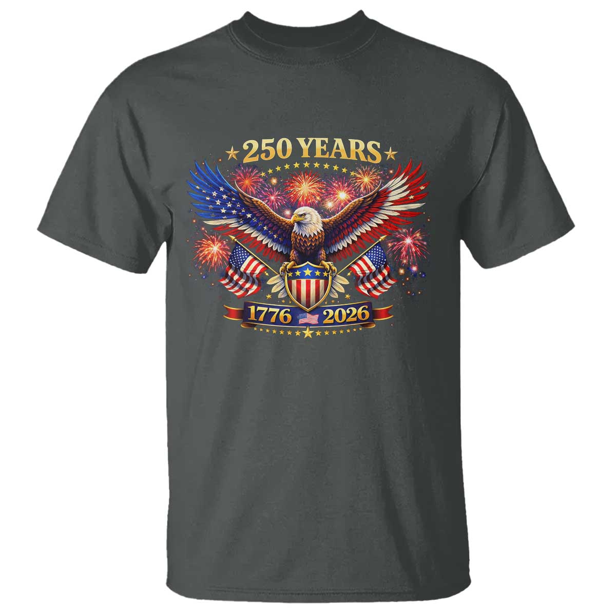 USA 250th Anniversary Eagle T Shirt 4th July Independence Day Patriotic USA Flag