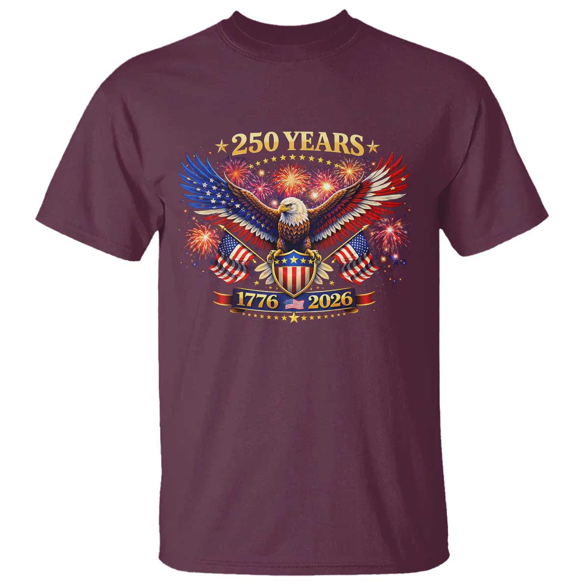 USA 250th Anniversary Eagle T Shirt 4th July Independence Day Patriotic USA Flag