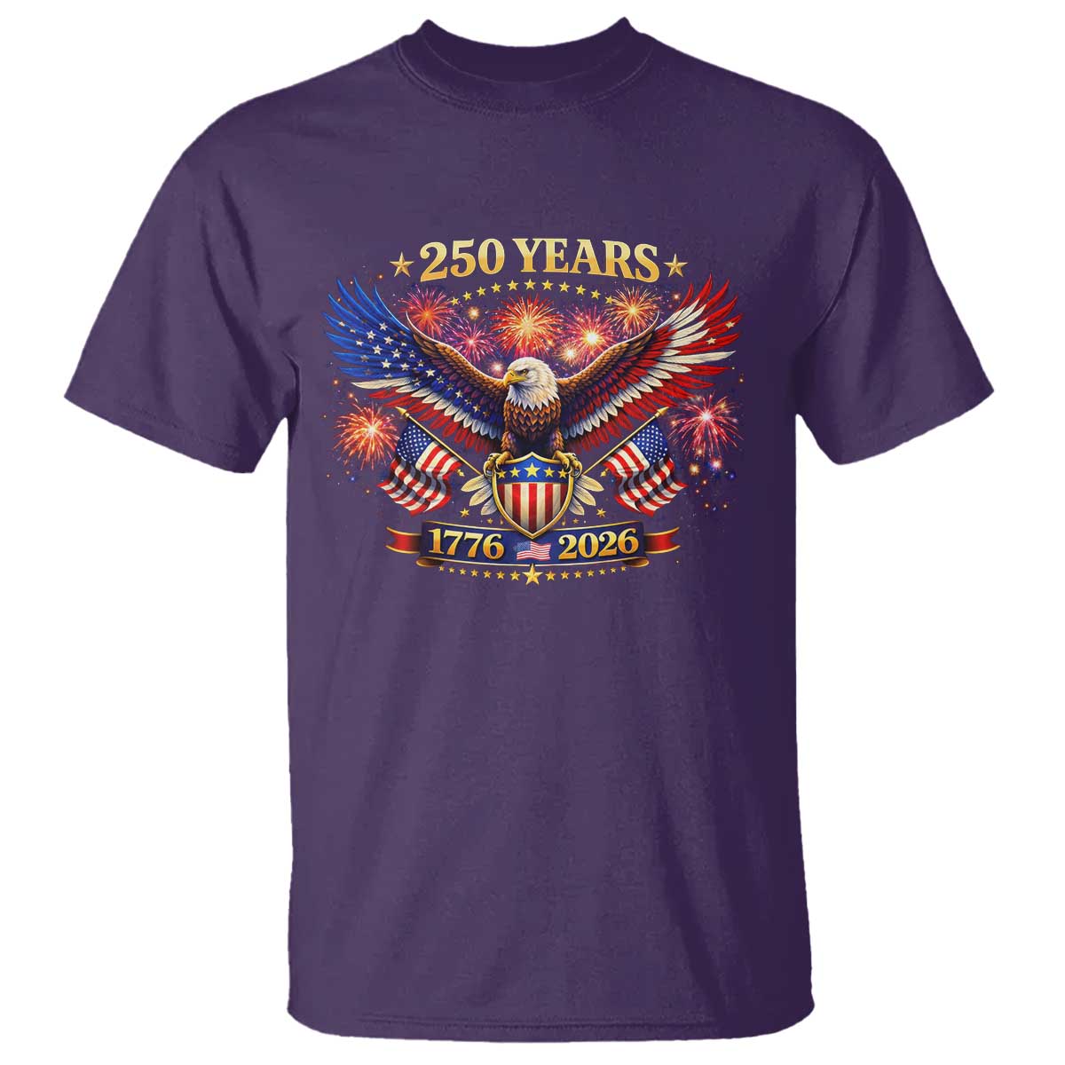 USA 250th Anniversary Eagle T Shirt 4th July Independence Day Patriotic USA Flag