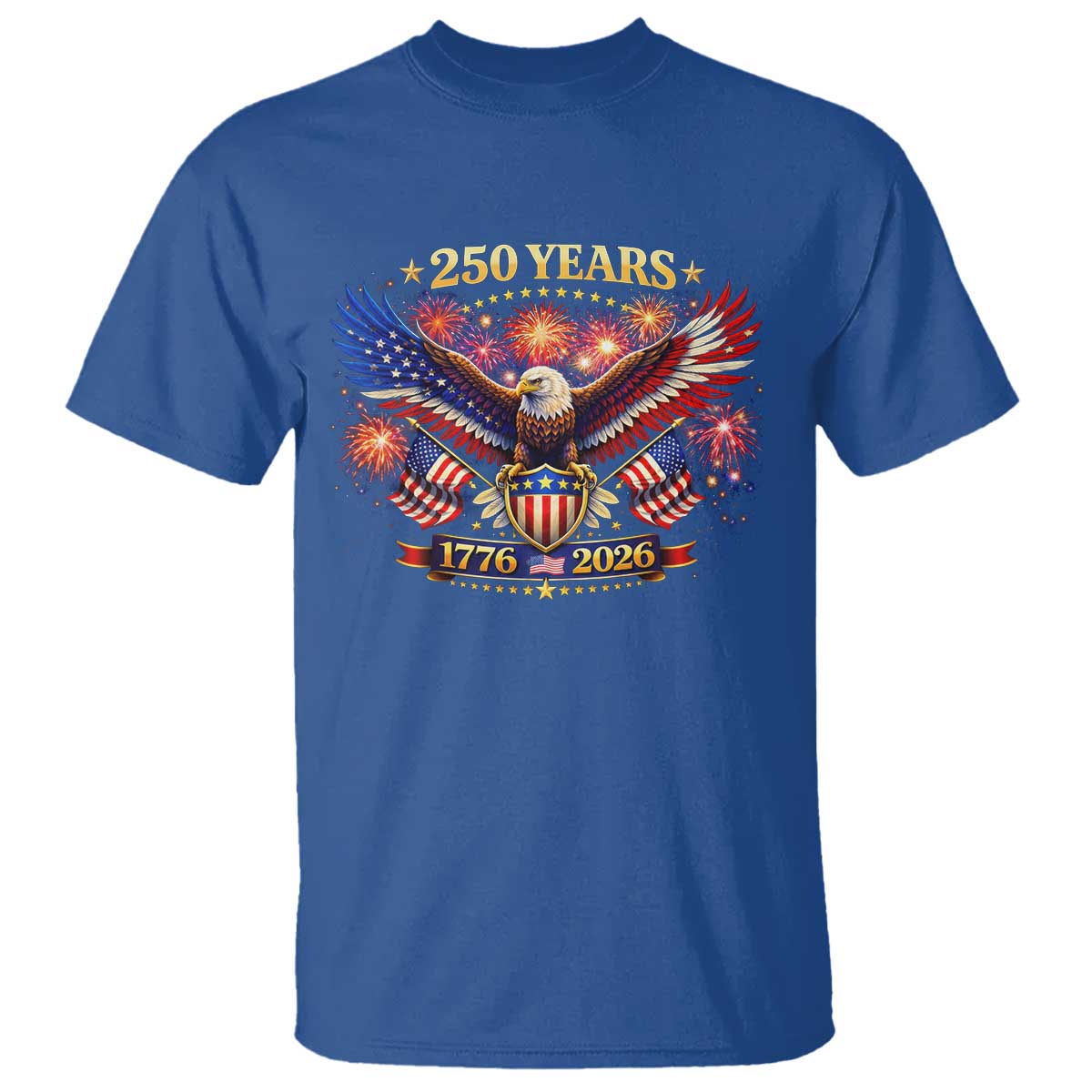 USA 250th Anniversary Eagle T Shirt 4th July Independence Day Patriotic USA Flag