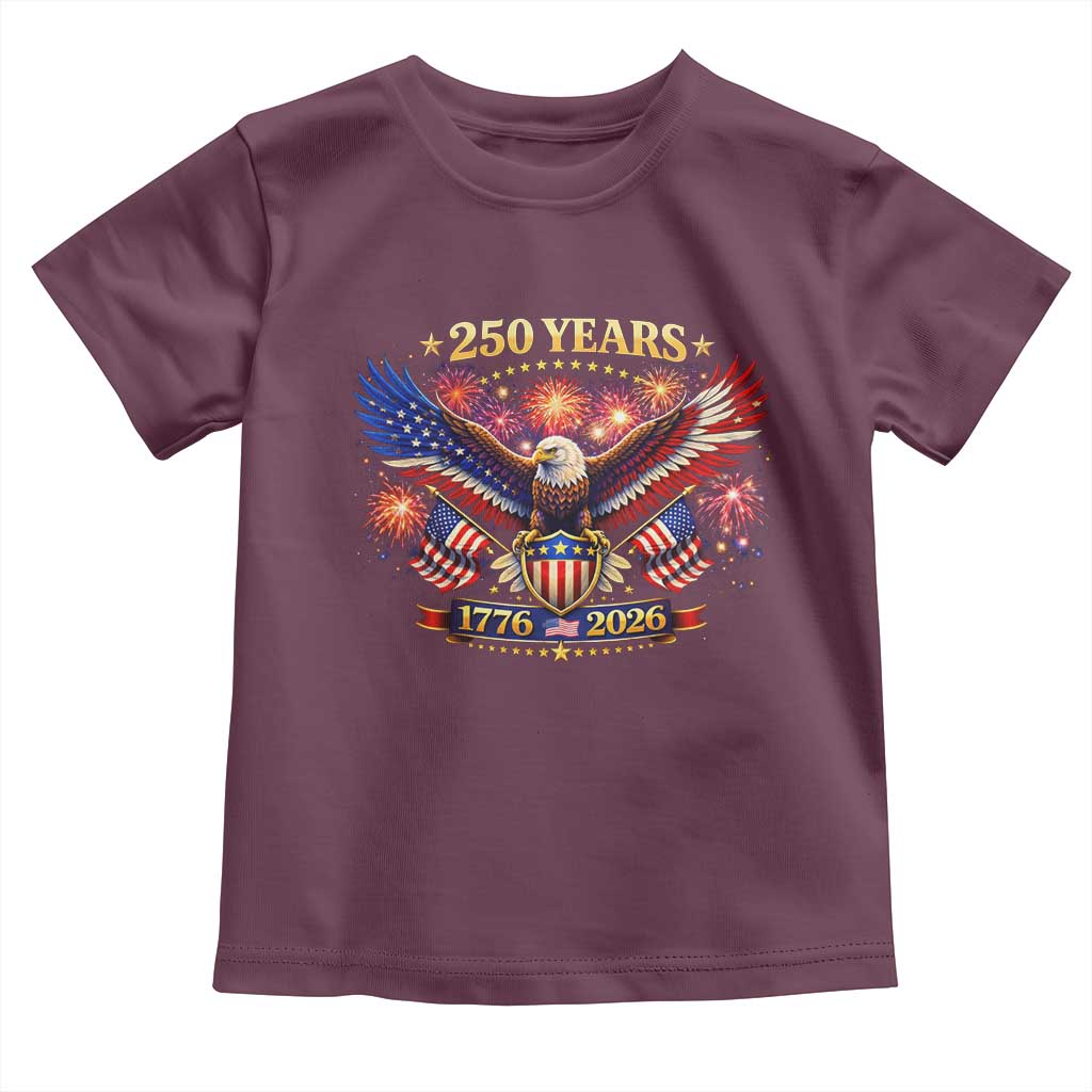 USA 250th Anniversary Eagle Toddler T Shirt 4th July Independence Day Patriotic USA Flag