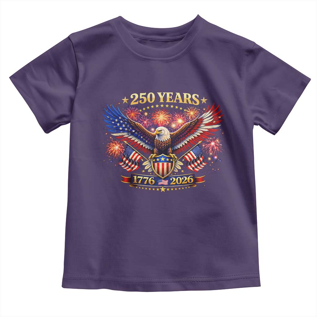 USA 250th Anniversary Eagle Toddler T Shirt 4th July Independence Day Patriotic USA Flag