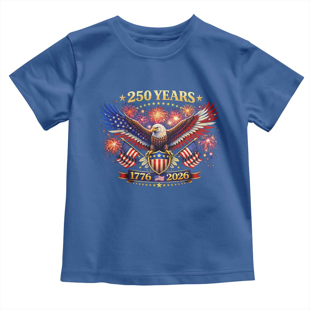 USA 250th Anniversary Eagle Toddler T Shirt 4th July Independence Day Patriotic USA Flag