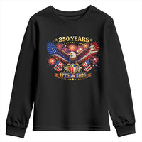 USA 250th Anniversary Eagle Youth Sweatshirt 4th July Independence Day Patriotic USA Flag