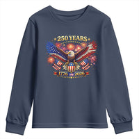 USA 250th Anniversary Eagle Youth Sweatshirt 4th July Independence Day Patriotic USA Flag