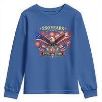 USA 250th Anniversary Eagle Youth Sweatshirt 4th July Independence Day Patriotic USA Flag