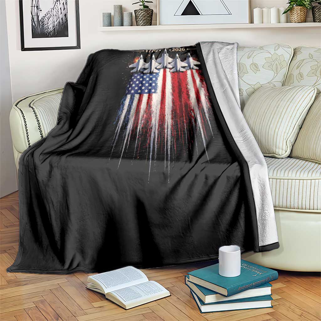 250 Years Anniversary Throw Blanket Usa American Flag 1776 2026 Patriotic Independence Day 4th July