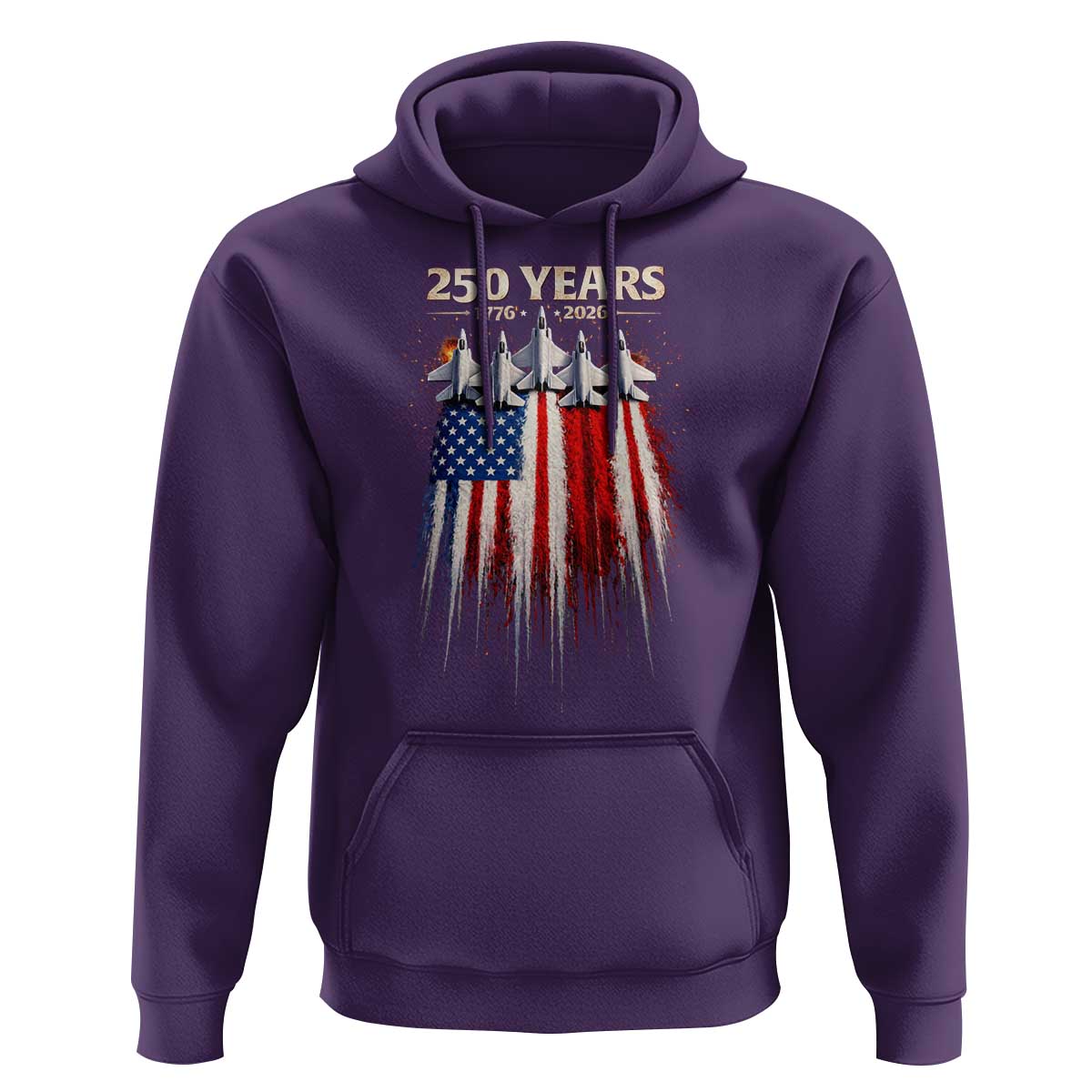 250 Years Anniversary Hoodie Usa American Flag 1776 2026 Patriotic Independence Day 4th July