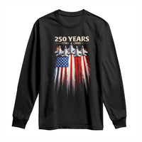 250 Years Anniversary Long Sleeve Shirt Usa American Flag 1776 2026 Patriotic Independence Day 4th July