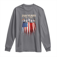 250 Years Anniversary Long Sleeve Shirt Usa American Flag 1776 2026 Patriotic Independence Day 4th July
