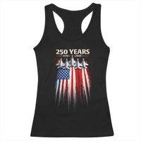 250 Years Anniversary Racerback Tank Top Usa American Flag 1776 2026 Patriotic Independence Day 4th July