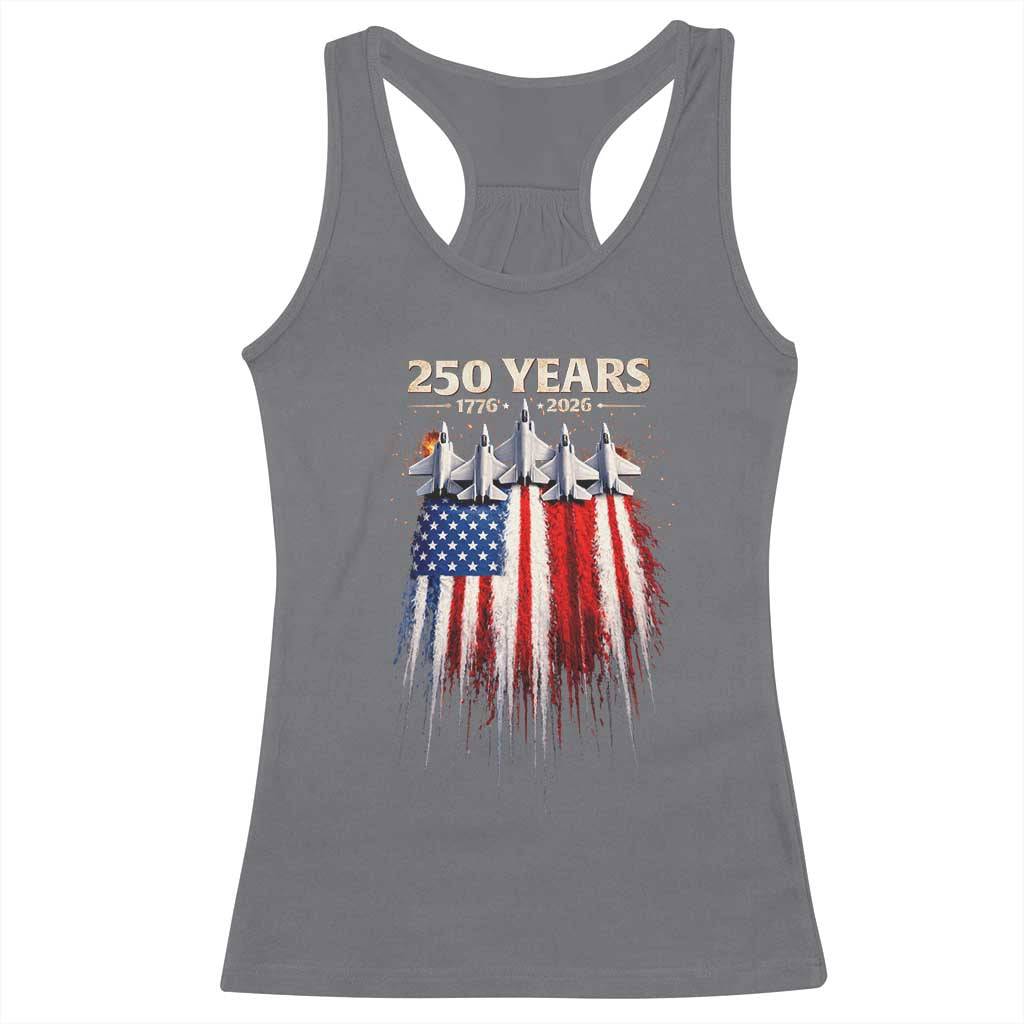 250 Years Anniversary Racerback Tank Top Usa American Flag 1776 2026 Patriotic Independence Day 4th July