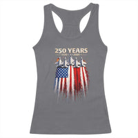 250 Years Anniversary Racerback Tank Top Usa American Flag 1776 2026 Patriotic Independence Day 4th July