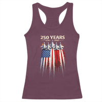 250 Years Anniversary Racerback Tank Top Usa American Flag 1776 2026 Patriotic Independence Day 4th July