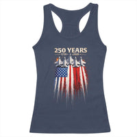 250 Years Anniversary Racerback Tank Top Usa American Flag 1776 2026 Patriotic Independence Day 4th July